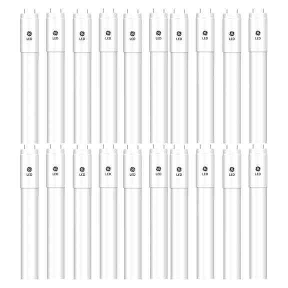 (case of 20) 93099520 LED Tube Plug and Play Easy Replacement for inch T8 Fluorescent, 18 watts, Glass Tube, 4ft, 4000K Daylight