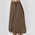 thumbnail image 4 of Vedolay Long Skirt Women's Vintage A-line Printed Pleated Flared Midi Skirts,Beige XL, 4 of 5