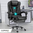 thumbnail image 4 of Silla Ejecutiva Sillón Oficina 2 Puntos Masajes Y Reposapies negro Lumax Miles ZGS-959-2M, 4 of 7