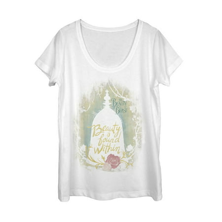 Beauty and the Beast Women's Found Within Scoop Neck