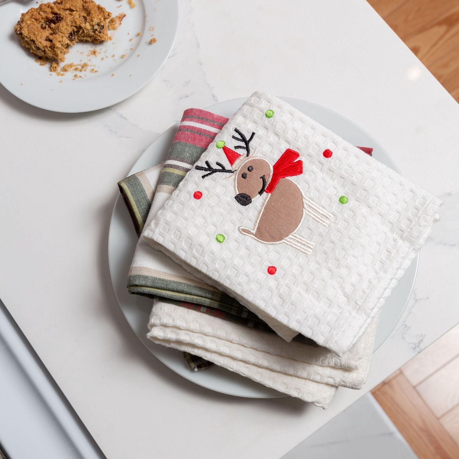 Serviette de cuisine 100% coton à carreaux Celebration