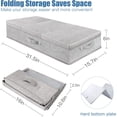 thumbnail image 2 of Underbed Storage Containers Bin with Lids (Set of 2) Large Under Bed Storage Organizer Box with Handle, Foldable Under the Storage Bags for Organizing Clothes, Shoes, Blankets, Pillows-Grey, 2 of 7