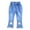 Light Blue A4, variant on Girls Jeans Size 10-12 Cute Fashion Flare Pants Casual Elastic Waist Basic Jeans for Girls