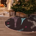 thumbnail image 6 of Daiia Eiffel Tower Drawing Merry Christmas Tree Skirt , Xmas Large Lace-up Tree Skirt, Santa Snowflakes Rustic Home Decorations New Year Party Farmhouse Decor-48", 6 of 7
