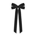 thumbnail image 2 of QAQuu 1Pc Velvet Bows for Christmas Tree, Vintage Rustic Bow Ornaments for Tree Garland Wreath Gift Wrapping Crafts Candy Bags Party Indoor Outdoor Christmas Decorations, 5.1" x 8.7", Black, 2 of 9