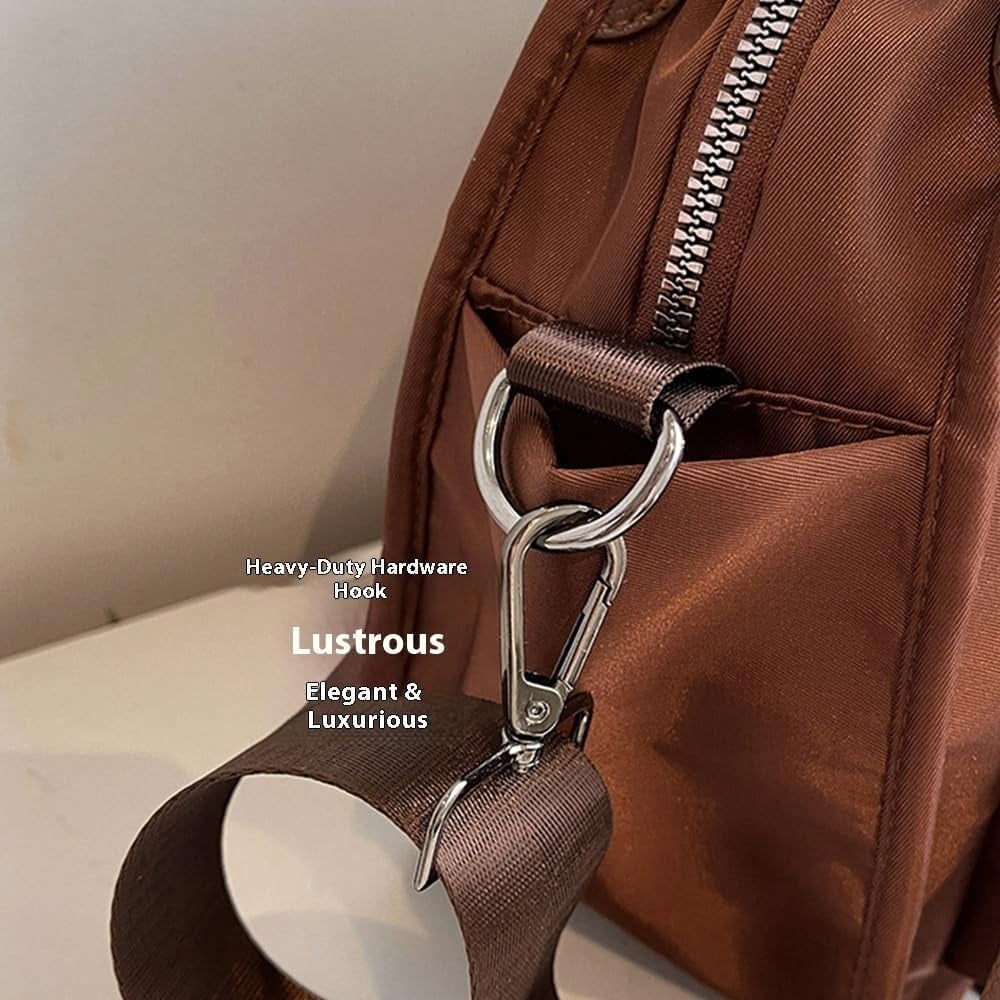 Shoulder Bag for Women, Large Capacity Water Repellent Nylon Crossbody Bag with Multiple Pockets
