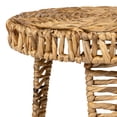 thumbnail image 5 of JONATHAN Y Amara 17" Coastal Bohemian Handwoven Water Hyacinth Round Tripod End Table, Natural, TBL2507A, 5 of 6