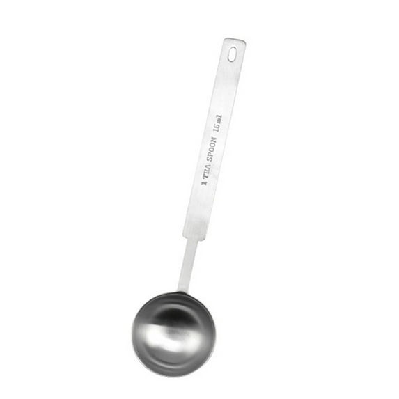 Mightlink 1Pc/1 Set Coffee Bean Spoon Double Scale Units Corrosion Resistant Stainless Steel Milk Powder Spoon
