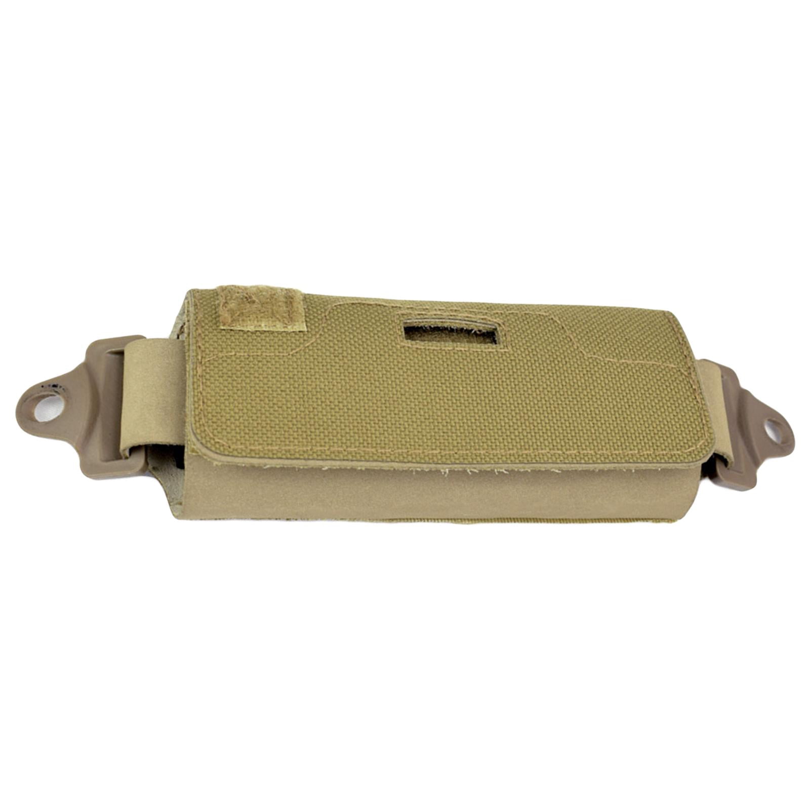 Tactical Helmet Battery Pouch / Counterweight Bag - Black, 500D Nylon, Hook & Loop Mount For NVG Batteries