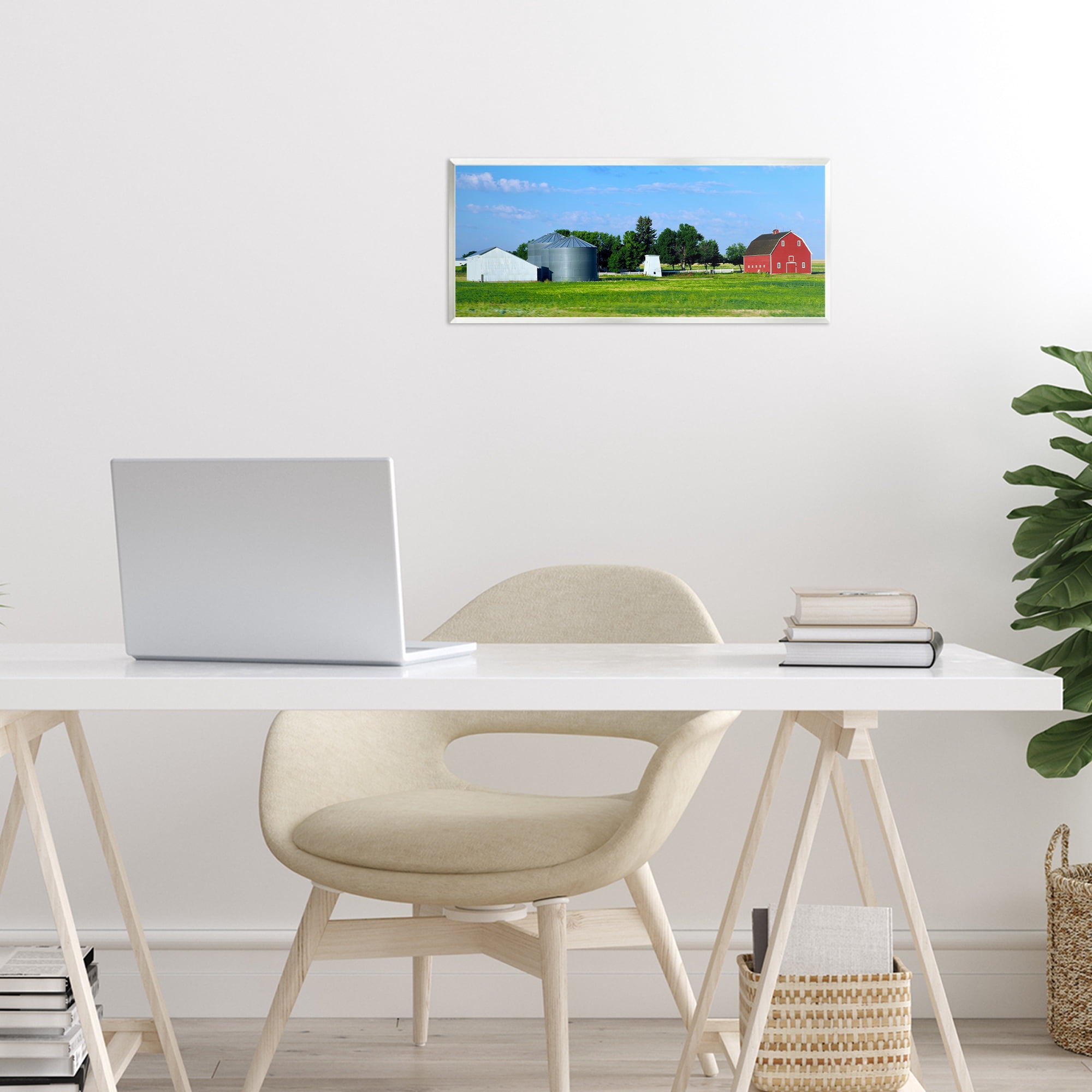 Stupell Industries Barn with Silo Wall Plaque Art, design by Gail Peck