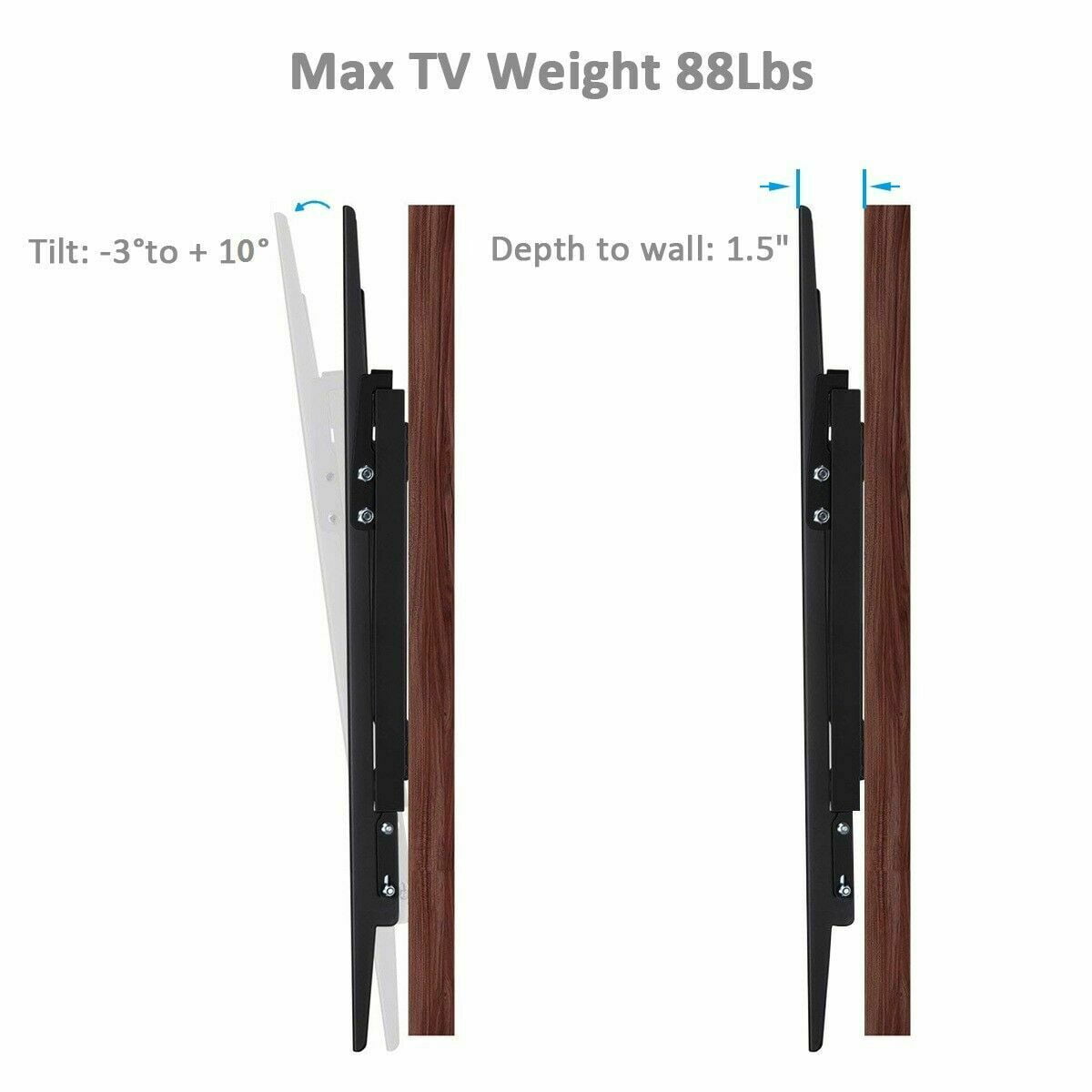 LCD LED Plasma Flat Tilt TV Wall Mount Bracket 26 32 37 40 42 46 47 50 55 70/" in