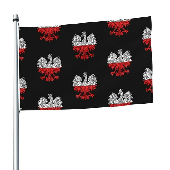 5ft X 8ft Polish Flag White Eagle Flag Weather-Resistant Polyester Outdoor Decor