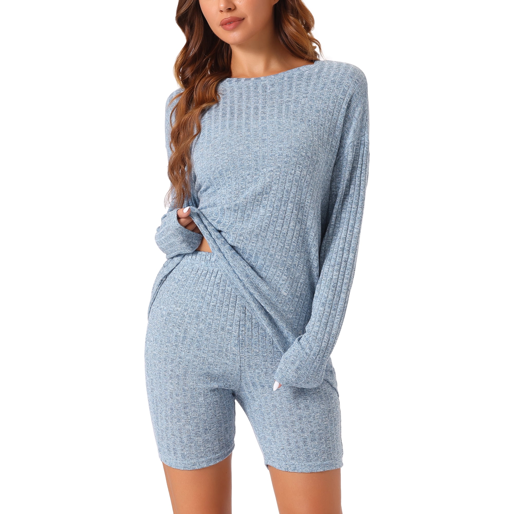 Womens pajamas long sleeve with shorts new arrivals