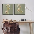 thumbnail image 3 of Stupell Industries Classic Blooms on Green Botanical & Floral Painting Black Framed Art Print Wall Art, 24 x 24, Set of 2, 3 of 10