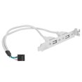 thumbnail image 2 of Câble Panneau Arrière 2 Ports USB2.0 Extension de Châssis d'Ordinateur Adaptateur Réseau C0508, 2 of 13