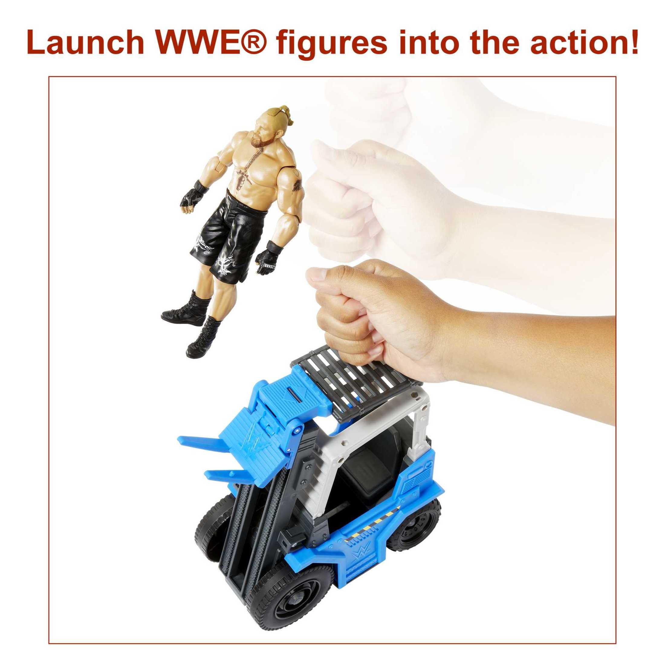 WWE Wrekkin' Slam 'n Stack Forklift Breakaway Vehicle with WWE Brock Lesnar Action Figure (6-inch)