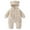 Beige, variant on Gunia Kids Pajamas Boys Sleepsuit Winter Warm Hooded With Bear Design Soft Cozy Set Infants 0-12 Months Boy Nightwear,Beige 0-3 Months