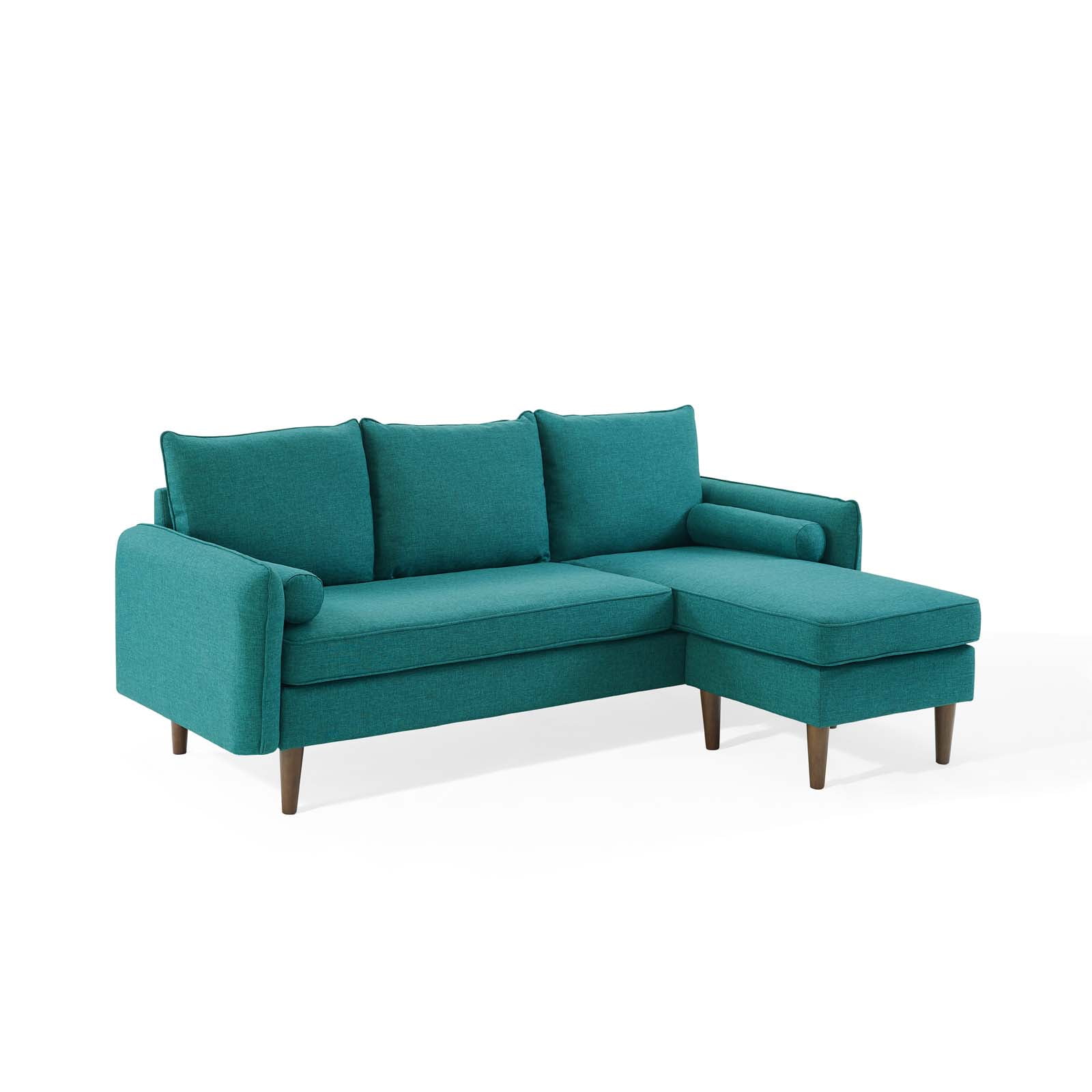Sectional Sofa Set, Fabric, Teal Blue, Modern Contemporary Urban Design