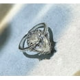 thumbnail image 3 of 4 Carat Moissanite Rings for Women D Color VVS1 925 Sterling Silver Pear Cut Moissanite Engagement Rings Lab Created Diamond Wedding Bands Simulated Diamond Rings, 3 of 6