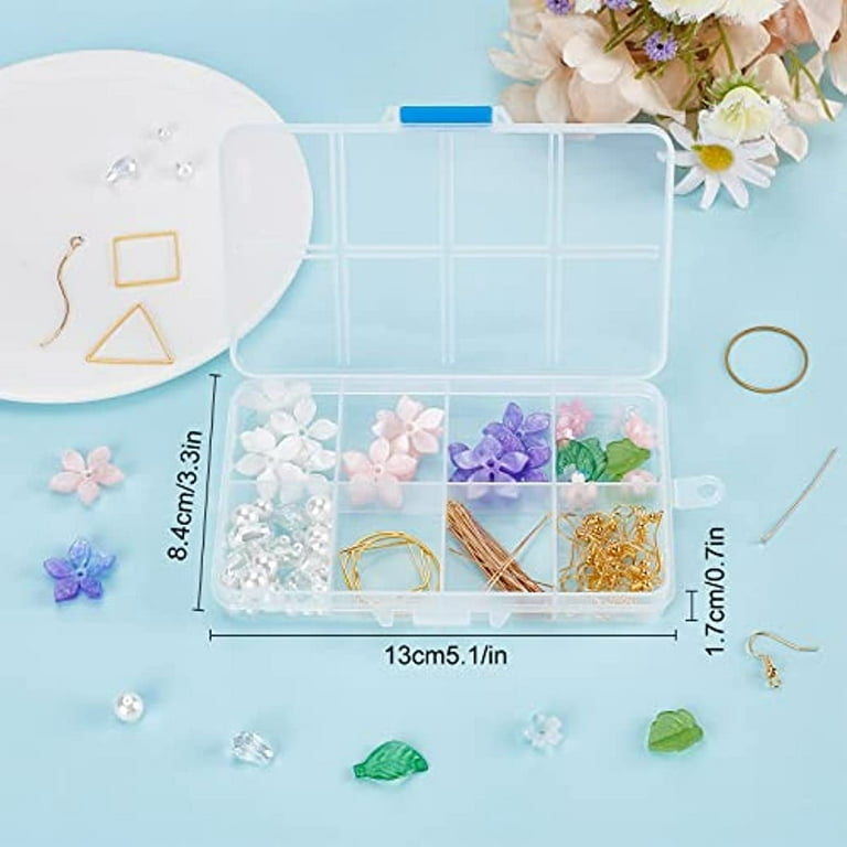 SUNNYCLUE 1 Box Make 10 Pairs Flower Petal Earrings Making Kit  Blue Flower Petal Charms Acrylic Bead Caps with Pearl Beads Geometric  Linking Rings for Women Beginners DIY Earring Jewelry Making