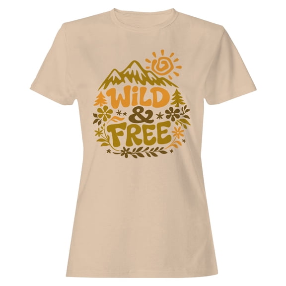 Wild & Free Nature Art Women's Natural T-shirt