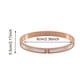 thumbnail image 5 of Moderna pulsera abierta de acero inoxidable en color oro rosa para mujer, 5 of 6
