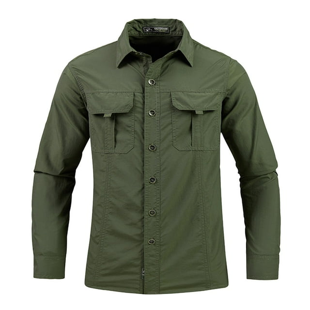 MKLEKYY Wool Jacket Men Autumn Work Shirt Windproof and Rainproof Breathable Tops Large Size Long Sleeved Jacket