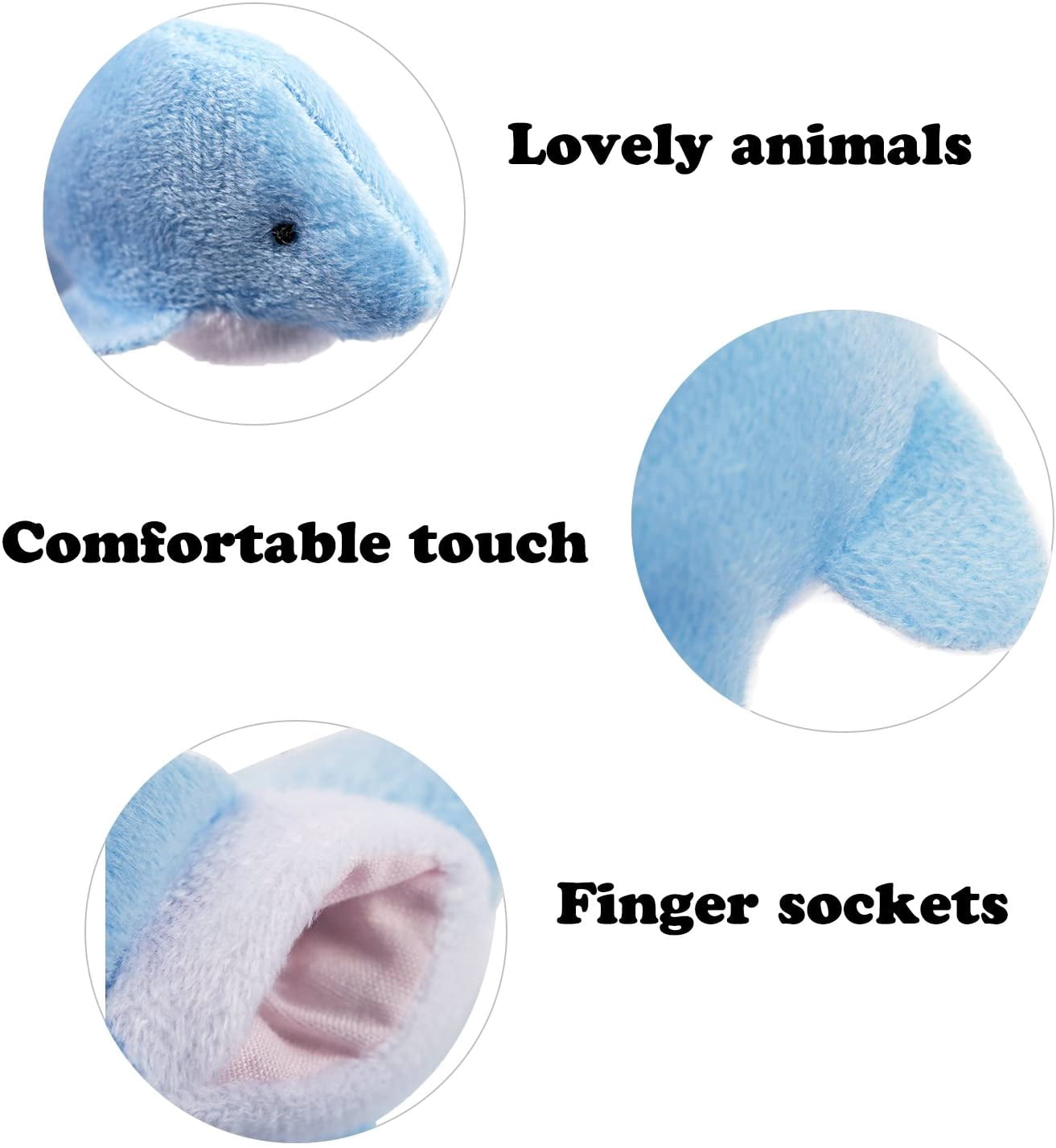 PENGXIANG 20 PCS Animal Finger Puppets Toys for Kids Toddlers Stocking Stuffers with Soft Velvet Dolls Toys for 2 3 4 5 6 7 8 9 10 Year Old Boys Girls Kids toddlers Gift Presents