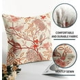 thumbnail image 6 of Vintage Floral Bird Pillow Covers 18x18 Inch Set of 2 Burnt Orange Coral Flowers Leaves Decorative Throw Pillows For Couch Chinoiserie Square Pillow Cases Home Decor For Sofa Bed Porch Room Outdoor, 6 of 6