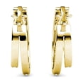thumbnail image 4 of Cate & Chloe Pack of 3 - Corina 18k Yellow Gold Plated 20mm Hoop Earrings with Swarovski Crystals Gift for Women, 4 of 12
