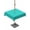 Aqua, variant on Teal Table Cloth Rectangle Outdoor Tablecloth, Turquoise Pure Teal Waterproof Wrinkleproof Table Cover with Umbrella Hole and Zipper for Party/Dining/Patio/Wedding 54x54 Inch