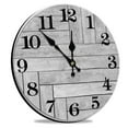 thumbnail image 2 of Wall Clock, Gray Silent Wall Clocks Battery Operated Non Ticking, Vintage Rustic Coutry Style Clock Decorative for Kitchen, Bathroom, Living Room, Bedroom(10 In), 2 of 4