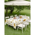 thumbnail image 5 of 52x70 Inch Outdoor Tablecloth with Umbrella Hole Zipper Rectangle Sunflower Bees Rectangular Tablecloths Outside Waterproof Spring Summer Farmhouse Floral Watercolor Patio Table Cover for Picnic, 5 of 8