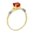 thumbnail image 2 of Galaxy Gold 14K Yellow Gold 1.22 CTW Natural Ruby and Diamonds Ring - July Birthstone - Passion & Protection - Sizes 5.5 to 11 - Fine Jewelry for Women, 2 of 2