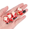 thumbnail image 2 of 12PCS Mini Santa Claus Christmas Ornaments Resin Figurines Holiday Party Decorations, 2 of 7