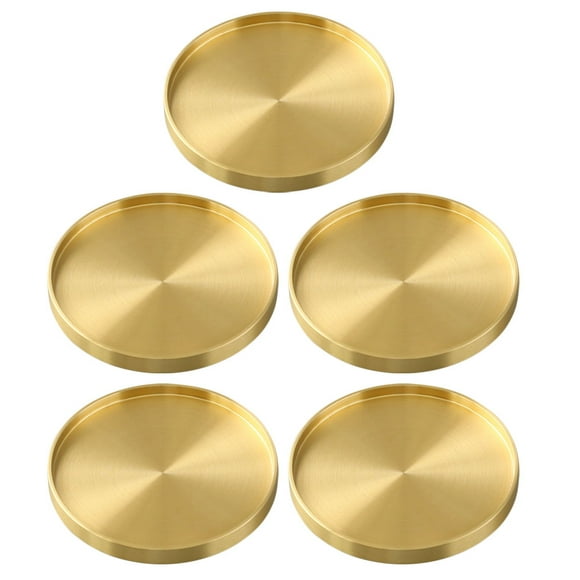 BRIGHTFUFU 5 piezas Copa de cobre Cazas Cazas de tazas de tazas de tazas de tazón de almacenamiento de tazas de café tazas de café