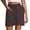 Coffee, variant on YVNAURA Women's Casual High Waist Shorts with Pockets Elastic Drawstring Loose Fit Wide Leg Summer Cotton Beach Travel Lounge Shorts,Green,L