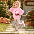thumbnail image 2 of Enyan Kids Girls Christmas Clothes Toddler Fall Winter Outfit Santa Claus Print Sweatshirt and Pant 2Pcs Xmas Set, 2 of 9