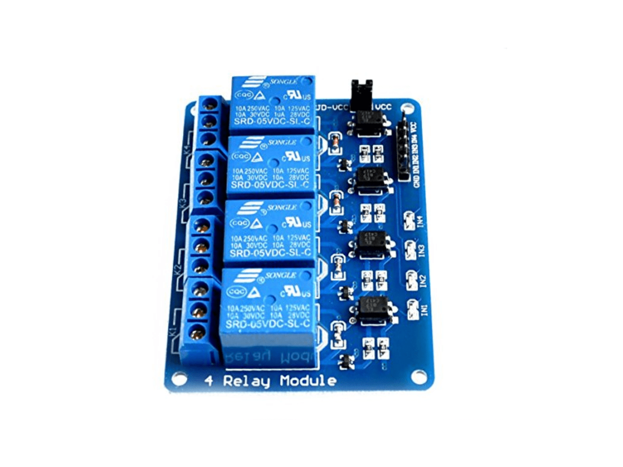 With optocoupler 4 channel 4-channel relay modules relay control panel ...