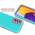 thumbnail image 5 of Cases for Samsung Galaxy A32 A42 A52 A72 5G, Tekcoo Full-Body Shockproof Protection Heavy Duty Armor Hard Plastic & Shock Absorption Rubber Rugged Bumper 3-in-1 Case Cover -Mint/Rose, 5 of 7