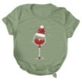 thumbnail image 1 of SZXZYGS T Shirt Casual Western Approprié T Shirt pour les Femmes Convenables Chemises d'Impression de Noël Col Rond Manches Courtes Tee Tops Tunique Blouse 2024 Été, 1 of 5