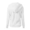 thumbnail image 4 of UAMVSH Women Fuzzy Fleece Hooded Sweatshirts Warm Long Sleeve Basic Hoodie with Pockets Loose Fit Half Zipper Plush Pullover for Winter(Large,White 1), 4 of 4