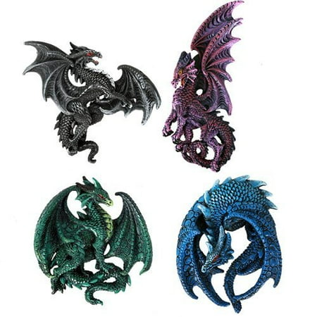 - Dragon's Lair Ruth Thompson Set of 4 Collectible Sculptural Dragons Refrigerator Magnets Gift Decor by Pacific Giftware