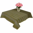 thumbnail image 2 of Olive Green Striped Table Cloth Waterproof Tablecloths, Vintage Stripes Ombre Tablecloth Dining Table Cover for Kitchen Party Tabletop Outdoor, Square Tablecloth 54x54 Inch, 2 of 9