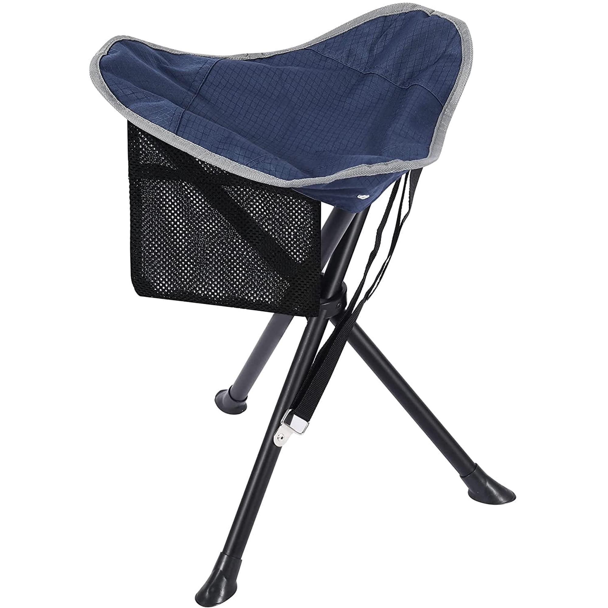 REDCAMP Folding Camping Chair for Spectator Portable Lightweight 3 Legged Tripod Camping Stools for Adults Fishing Backpacking Hunting 17 Inch Tall Blue