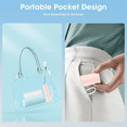 thumbnail image 2 of Handheld Mini Fan Portable Rechargeable 3000mAh USB Battery Powered 22+ Runtime Small Hand Held Fan Pink, 2 of 7