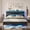 Black, variant on melmine Metal Bed Frame King with Wood Headboard and Footboard Bed Frame with Storage & Charge Station & LED Light,Black