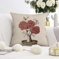 thumbnail image 5 of Red Flower Roses Balloon Valentine's Day Throw Pillow Covers 18 X 18 Inch, Set Of 4, Linen Study Sofa Cushion Cover Indoor Living Room Home Decor, 5 of 7