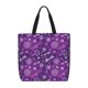 thumbnail image 1 of Fotbe Purple Snowflakes Bolsa Tote con Estampado para Mujer, Bolsos con Cremallera, Bolsa de Hombro Casual de Gran Capacidad con Bolsillos Internos, 1 of 7