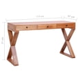 thumbnail image 4 of vidaXL Computer Desk Natural 115x47x77 cm Solid Mahogany Wood, 4 of 5